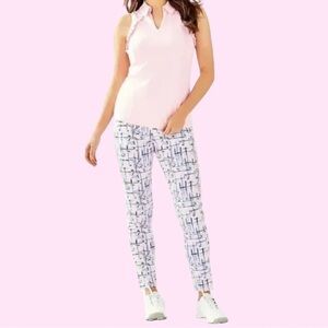 Lilly Pulitzer Talk Birdie to Me Pink Tropic Tint Corso Luxletic Golf Pants